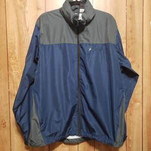 Frogg Toggs Jacket Men Size Med/Lg Blue  Nylon Rain Coat Windbreaker Hood